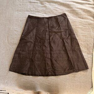 Silk A-line skirt Black Knee-length size 8